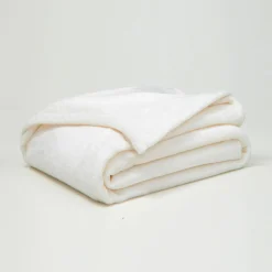 Deken<Blancheporte Deken met pluchetouch ecru