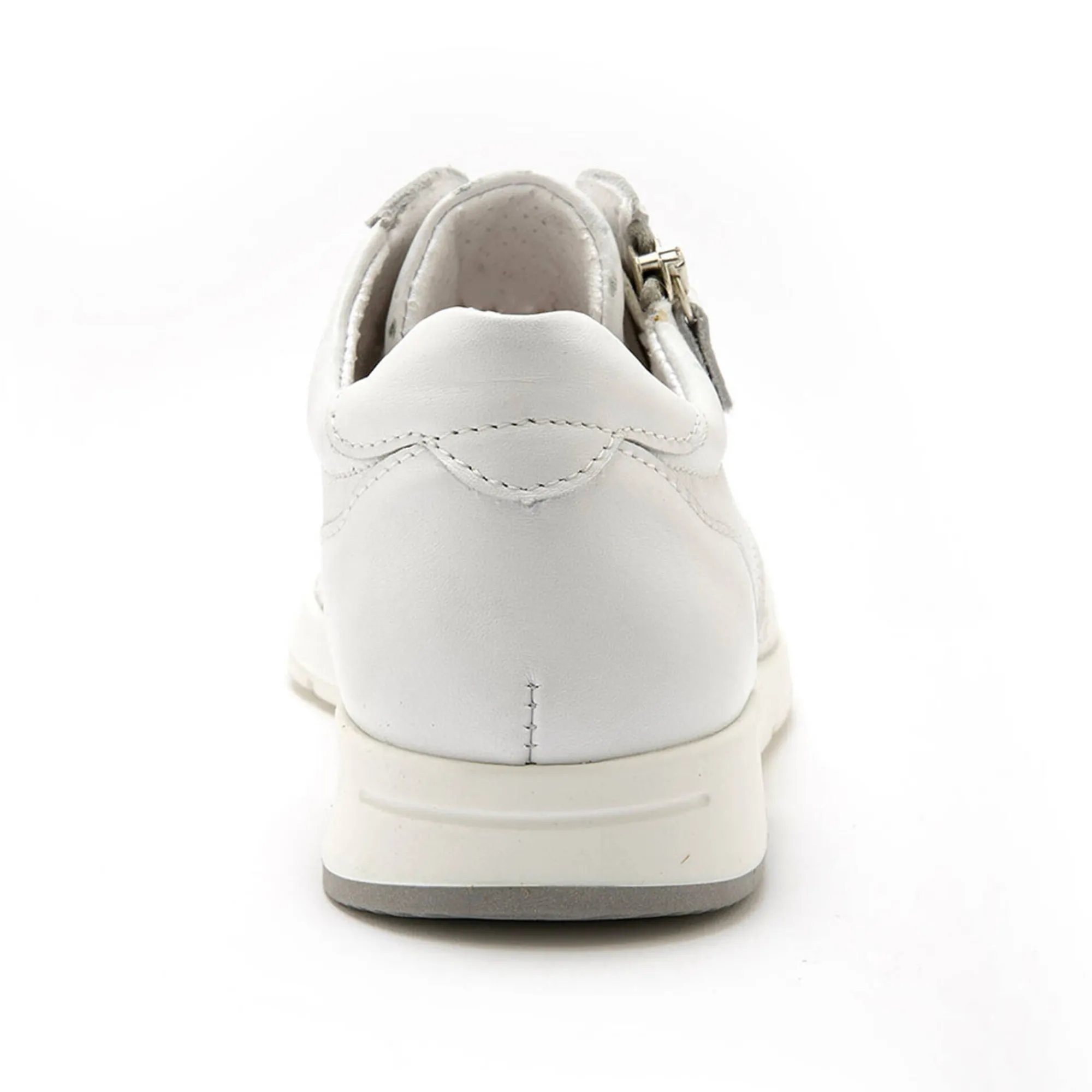 Baskets En Sneakers|Schoenen<PédiConfort Derby's in leer Hallux Confort wit / zilverkleurig