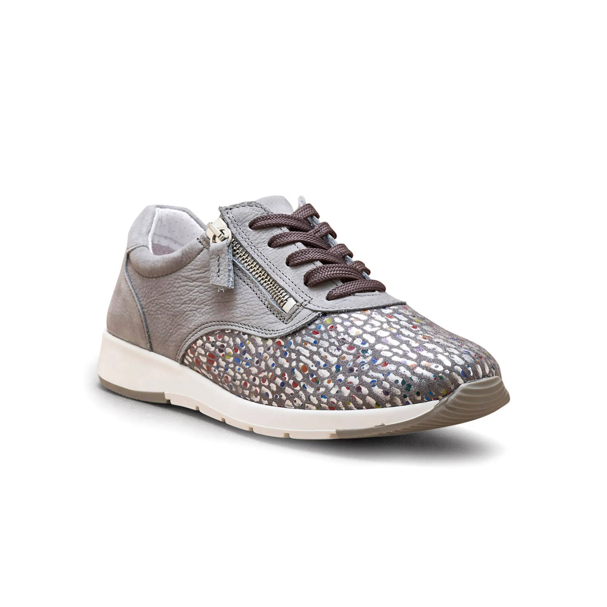 Baskets En Sneakers|Schoenen<PédiConfort Derby's in leer Hallux Confort grijs