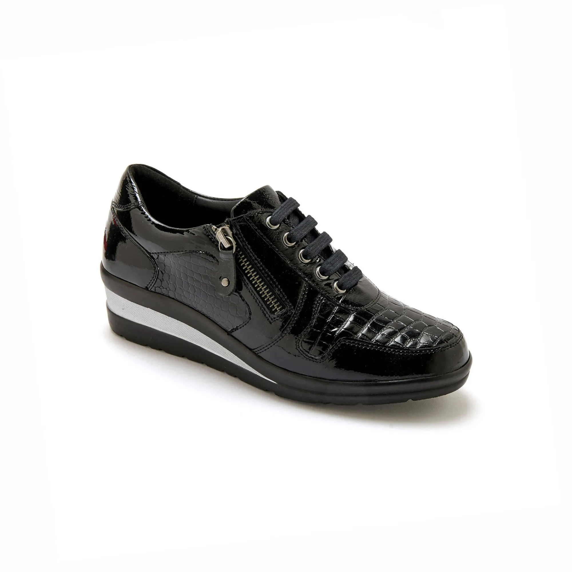 Baskets En Sneakers|Schoenen<PédiConfort Derby's met veters, kleine sleehak PÉDICONFORT zwart