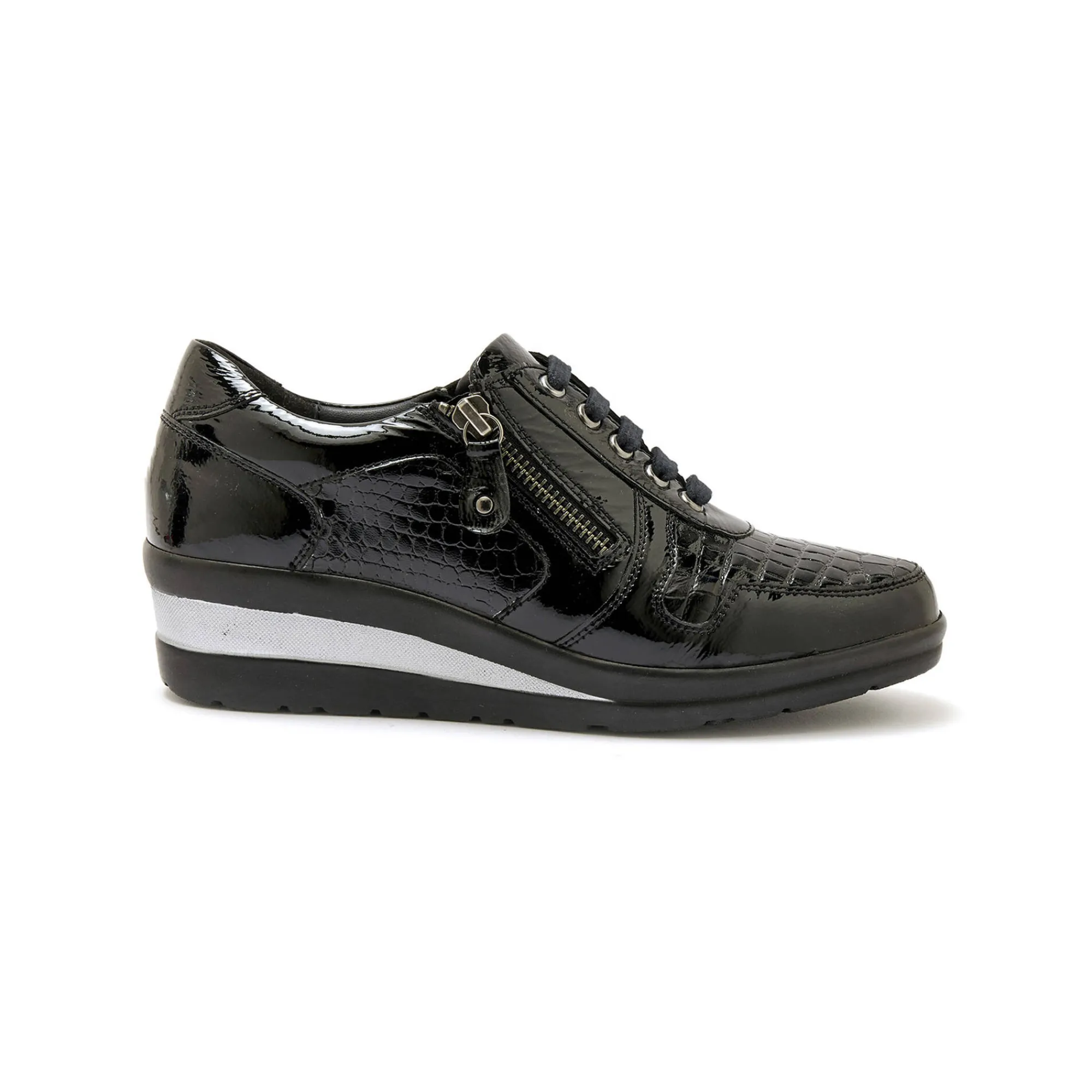 Baskets En Sneakers|Schoenen<PédiConfort Derby's met veters, kleine sleehak PÉDICONFORT zwart