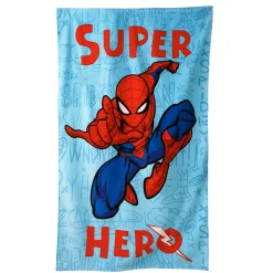 Badhanddoek|Handdoek En Badlaken Kids<Spiderman Drap de bain enfant ®, éponge et velours coton - 320g/m2 blauw