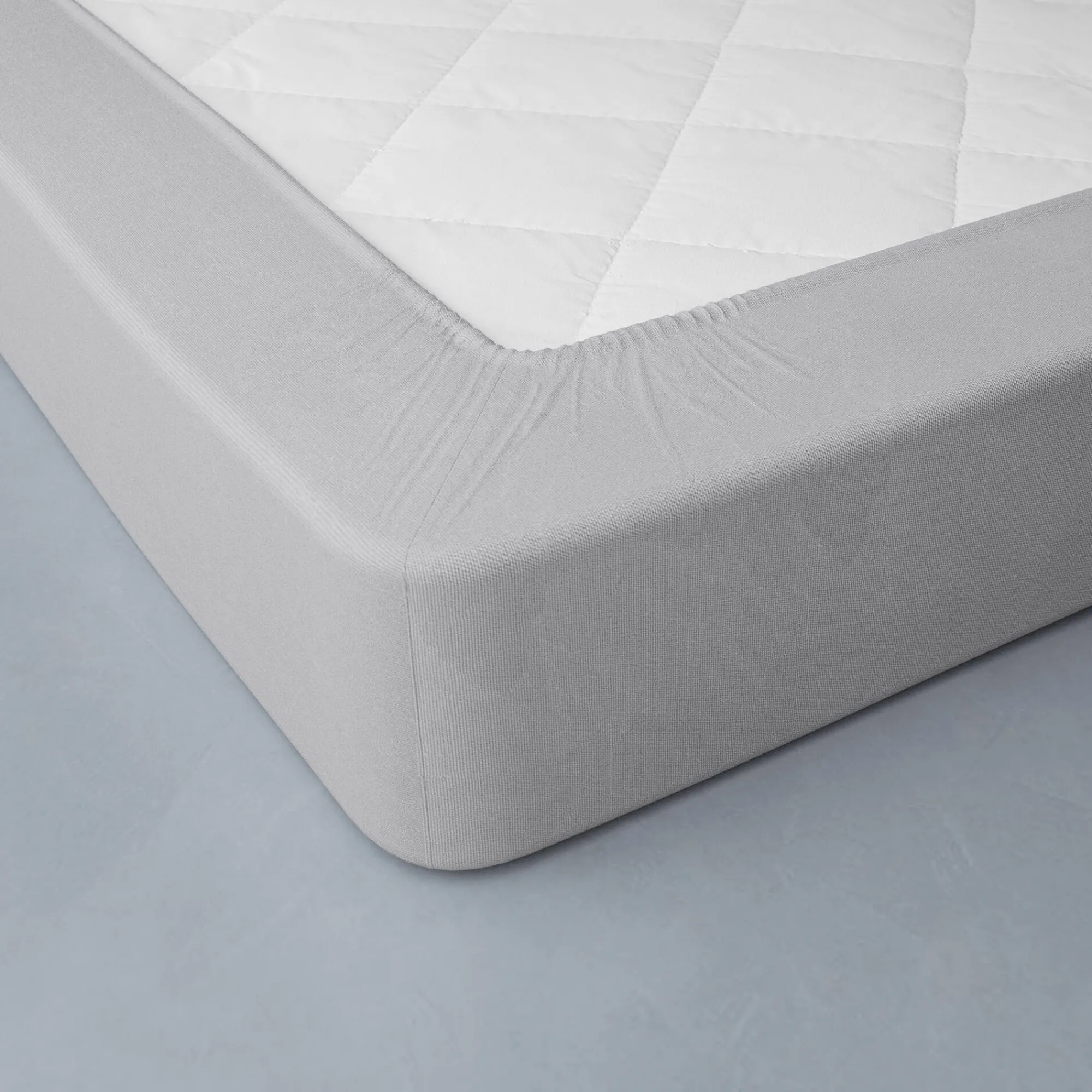 Hoeslaken<Blancheporte Drap-housse uni flanelle bonnets 32 cm parelgrijs