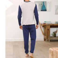 Pyjama En Kamerjas<Blancheporte Driekleurige pyjama - set van 2 blauw + grijs
