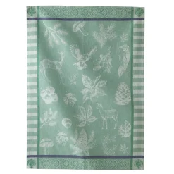 Droogdoek En Handdoek<Blancheporte Droogdoek in jacquardkatoen met bosthema - set van 3 rood + groen + taupe