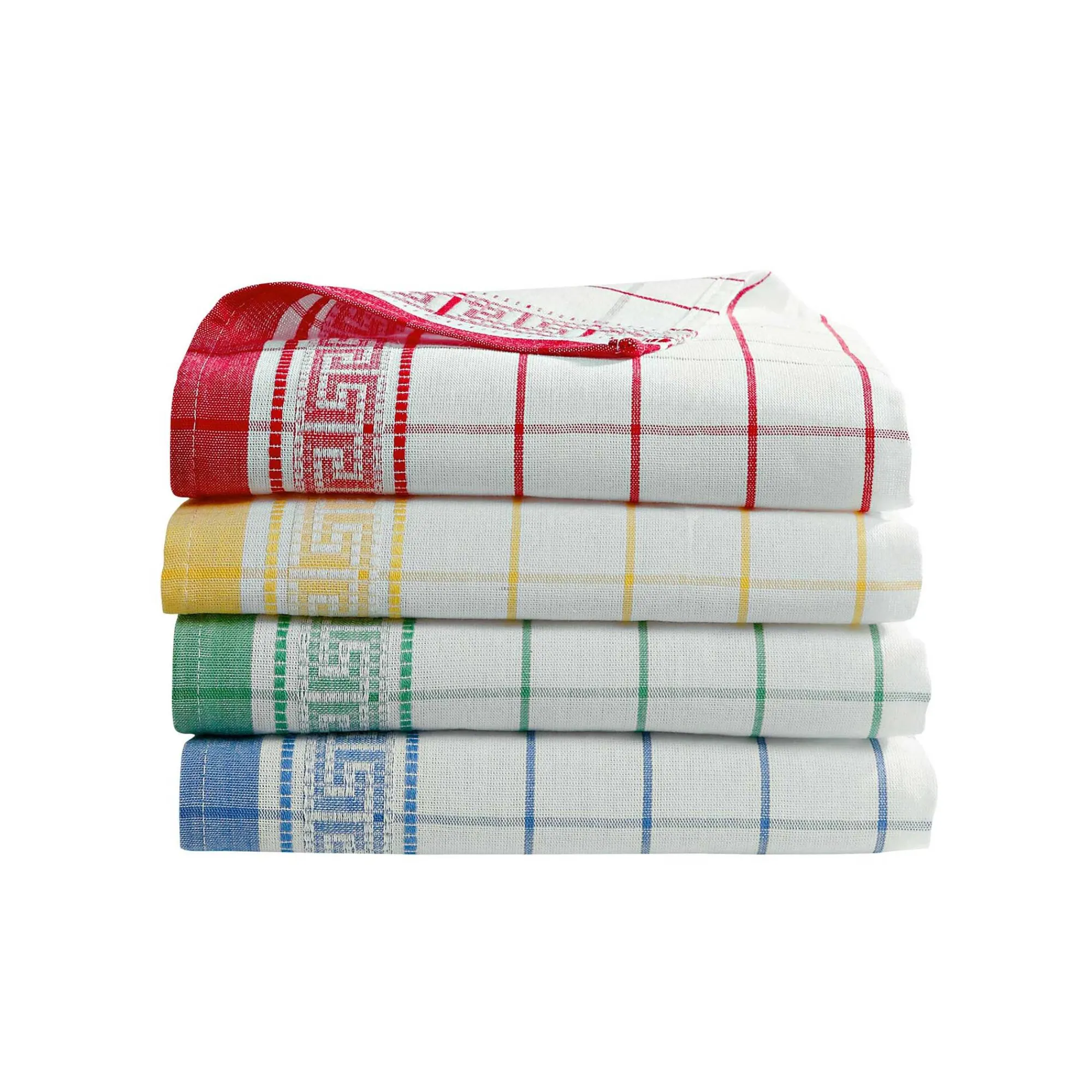Droogdoek En Handdoek<Blancheporte Droogdoek Mycene met ingeweven motieven - sets blauw+groen+rood+geel