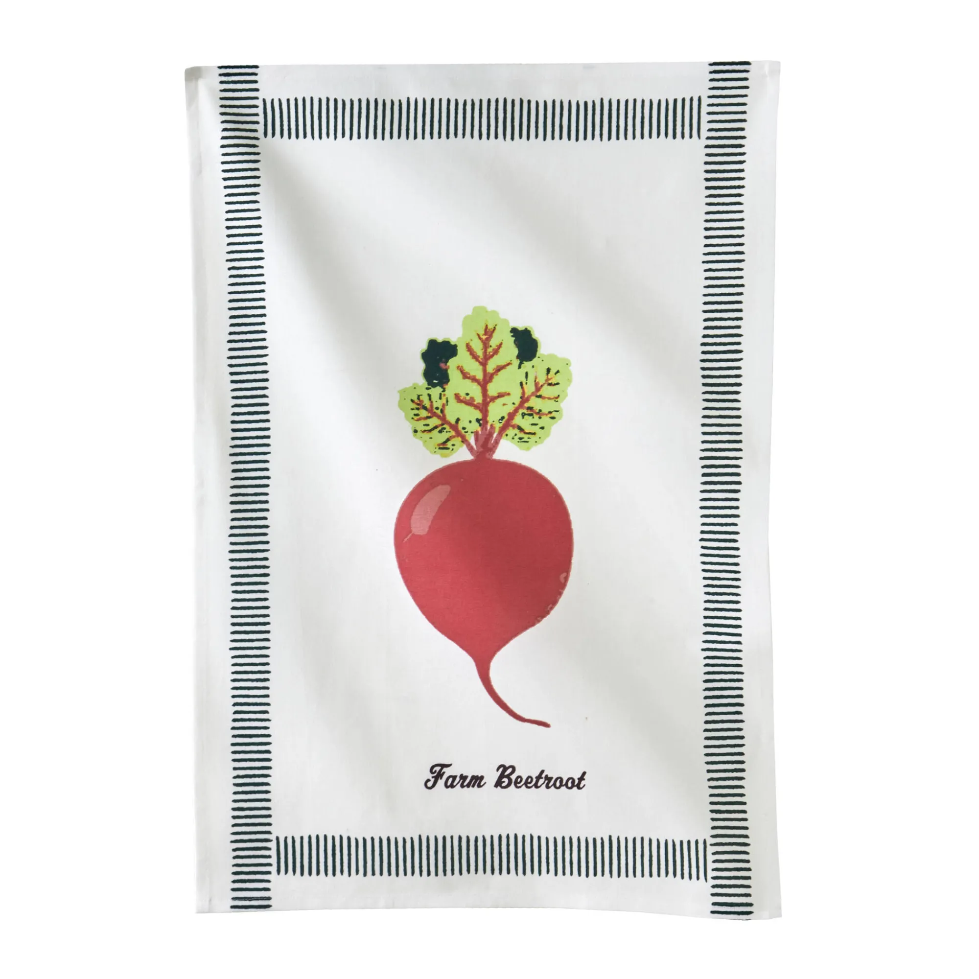 Droogdoek En Handdoek<Blancheporte Droogdoeken met groentenmotief + effen in katoen - set van 3 groen / oranje