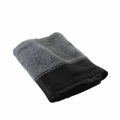 Badhanddoek<Blancheporte Effen badlinnen 450 g/m² met jacquard sierrand, zacht comfort antraciet