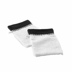 Badhanddoek<Blancheporte Effen badlinnen 450 g/m² met jacquard sierrand, zacht comfort wit