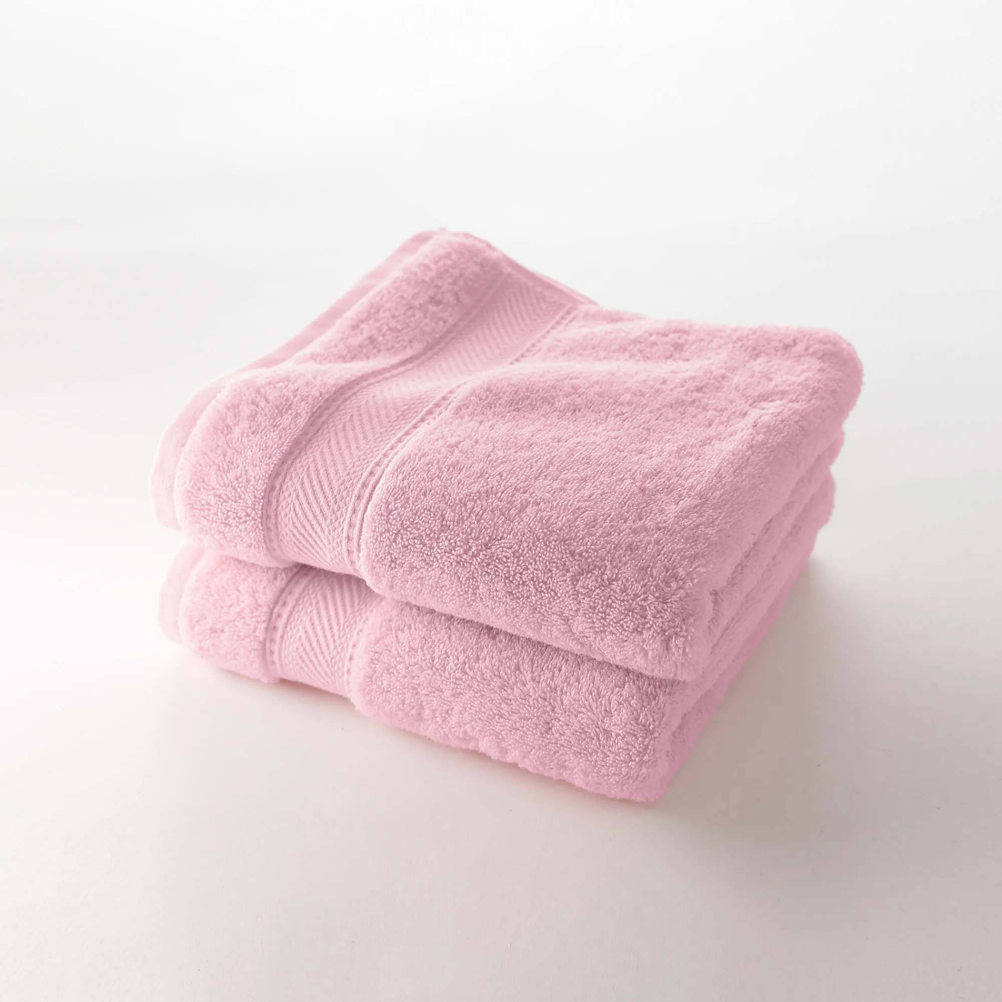 Badhanddoek<Colombine Effen badstof 540g/m2, luxe comfort poederroze