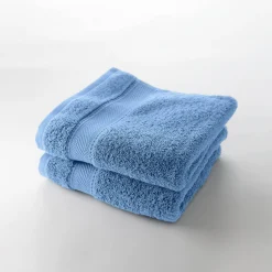 Badhanddoek<Colombine Effen badstof 540g/m2, luxe comfort jeansblauw
