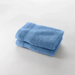Badhanddoek<Colombine Effen badstof 540g/m2, luxe comfort jeansblauw