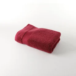 Badhanddoek<Colombine Effen badstof 540g/m2, luxe comfort wijnrood