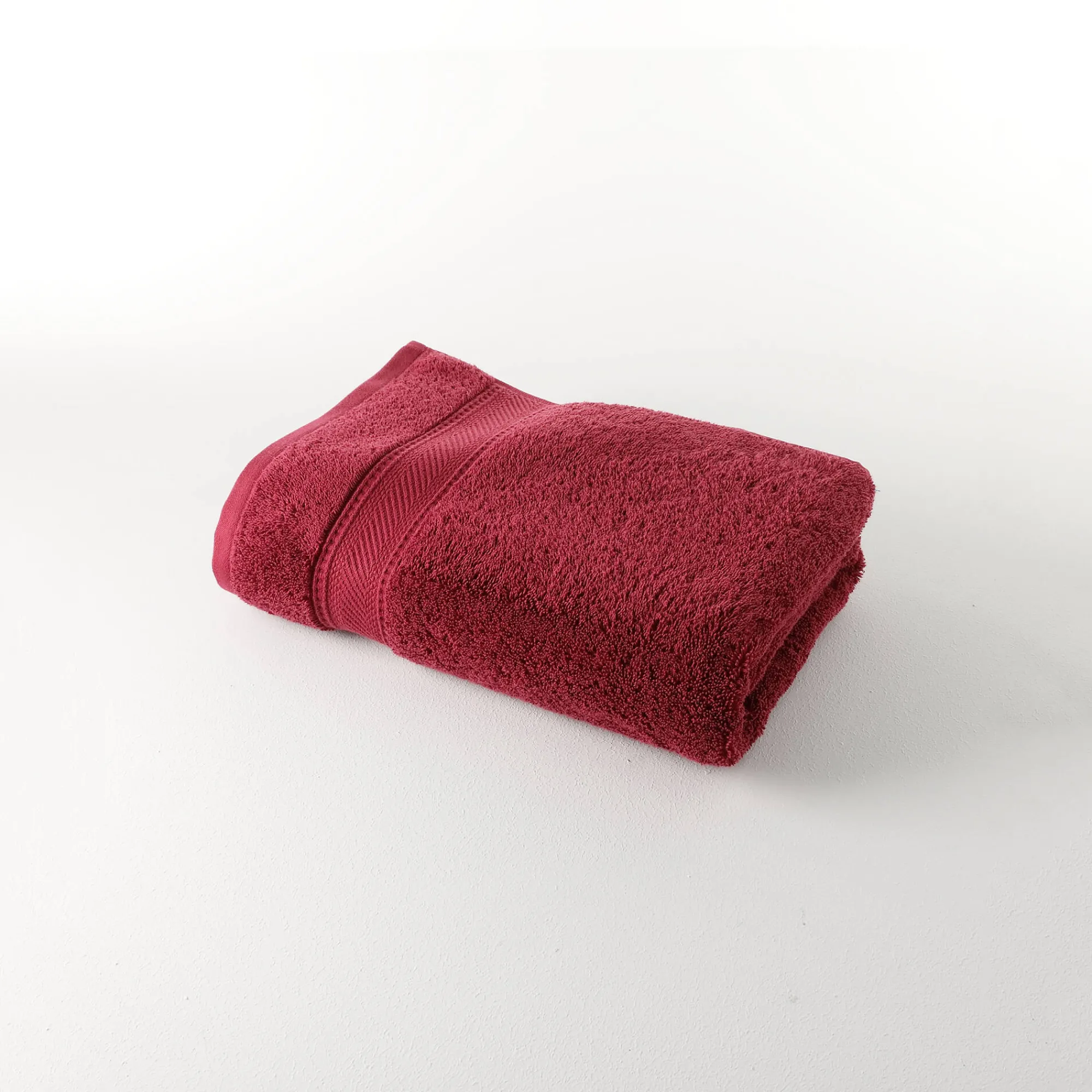 Badhanddoek<Colombine Effen badstof 540g/m2, luxe comfort wijnrood