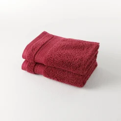 Badhanddoek<Colombine Effen badstof 540g/m2, luxe comfort wijnrood