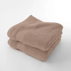Badhanddoek<Colombine Effen badstof 540g/m2, luxe comfort taupe