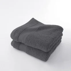 Badhanddoek<Colombine Effen badstof 540g/m2, luxe comfort antraciet