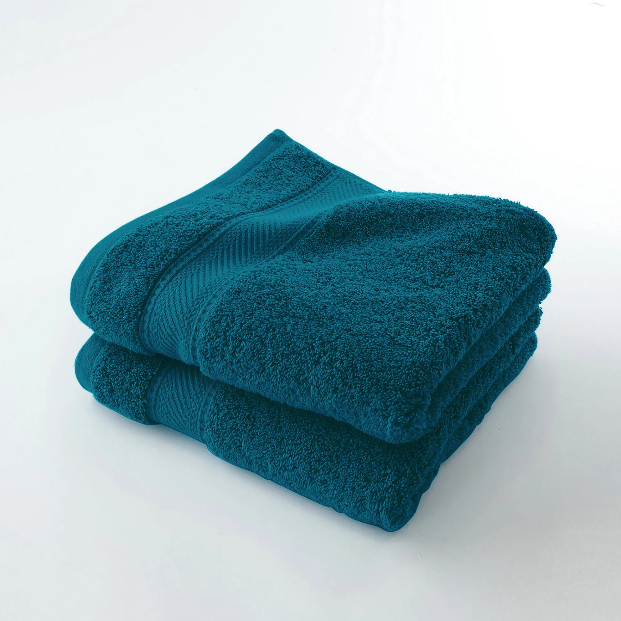 Badhanddoek<Colombine Effen badstof 540g/m2, luxe comfort pauwblauw