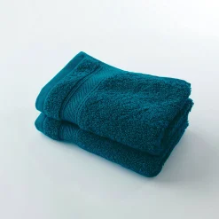 Badhanddoek<Colombine Effen badstof 540g/m2, luxe comfort pauwblauw