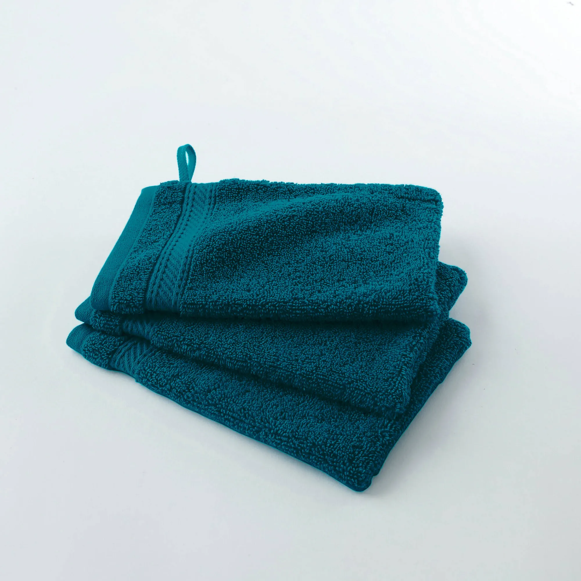 Badhanddoek<Colombine Effen badstof 540g/m2, luxe comfort pauwblauw