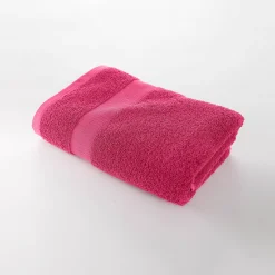 Badhanddoek<Colombine Effen badstof in katoen en modal 500 g/m2 framboos
