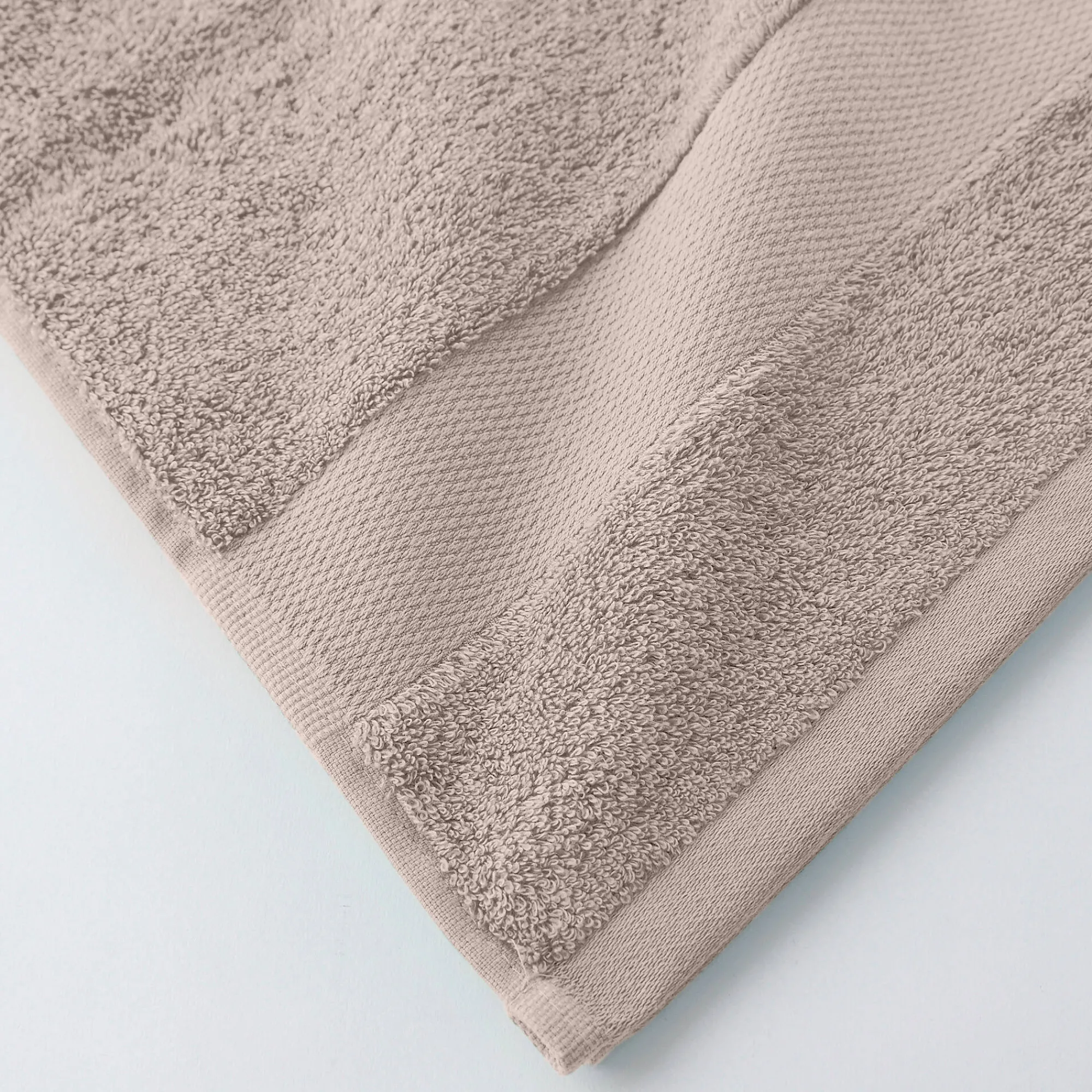 Badhanddoek<Colombine Effen badstof in katoen en modal 500 g/m2 taupe