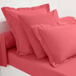 Effen Bedlinnen|Vlak Laken<Colombine Effen bedlinnen - polyester/katoen, pioenroze