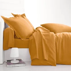 Effen Bedlinnen|Vlak Laken<Colombine Effen bedlinnen - polyester/katoen, honing