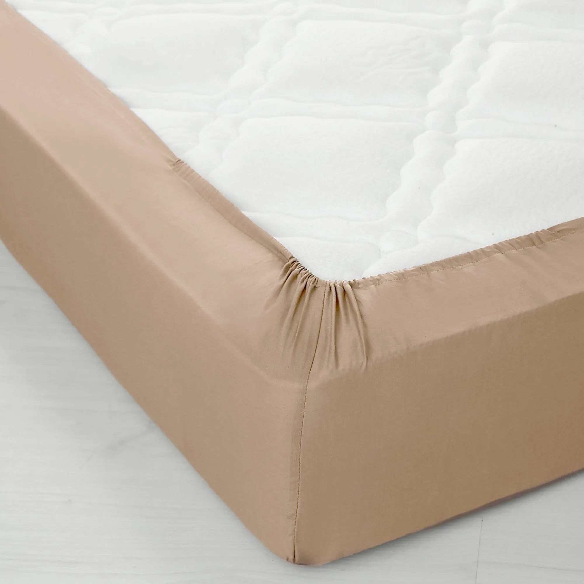 Effen Bedlinnen|Vlak Laken<Colombine Effen bedlinnen - polyester/katoen, grijsbeige