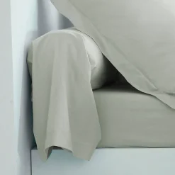 Effen Bedlinnen|Vlak Laken<Colombine Effen bedlinnen - polyester/katoen, parelgrijs