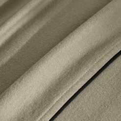 Effen Bedlinnen|Vlak Laken<Colombine Effen bedlinnen in flanel met contrasterend biesje, 'Timeless' collectie eucalyptus