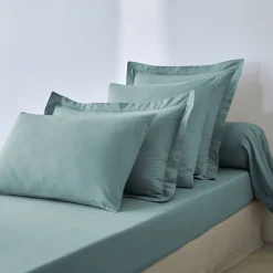 Effen Bedlinnen|Vlak Laken<Colombine Effen bedlinnen in katoen celadon