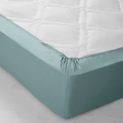 Effen Bedlinnen|Vlak Laken<Colombine Effen bedlinnen in katoen celadon