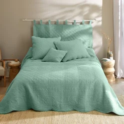 Deken En Bedsprei|Deken, Boutis En Bedsprei<Colombine Effen bedsprei in boutisstijl Cassandre groen