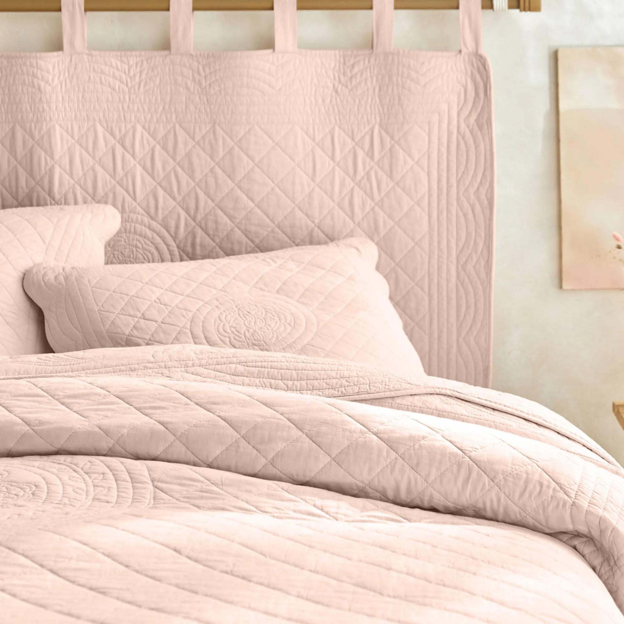 Deken En Bedsprei|Deken, Boutis En Bedsprei<Colombine Effen bedsprei in boutisstijl Cassandre theeroze