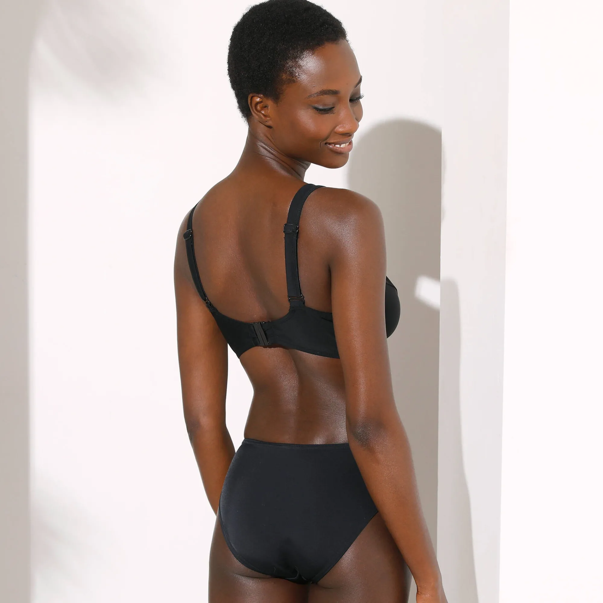 Badmode|Badmode<Blancheporte Effen bikinibeha in minimisermodel Solaro - met flexibele beugels zwart