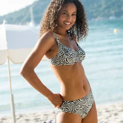 Badmode|Badmode<Blancheporte Effen bikinislip in maximodel Ivola ecru / zwart