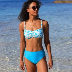 Badmode|Badmode<Blancheporte Effen bikinislip met hoge taille Solaro turkoois