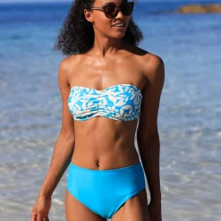 Badmode|Badmode<Blancheporte Effen bikinislip met hoge taille Solaro turkoois