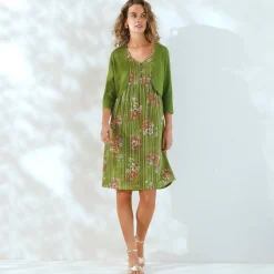 Trui En Vest<Blancheporte Effen bolero met 3/4-mouwen kaki
