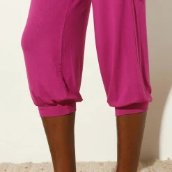 Broek<Blancheporte Effen bolstaande 3/4-broek violine