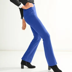 Legging<Blancheporte Effen bootcut legging, elastische taille blauw