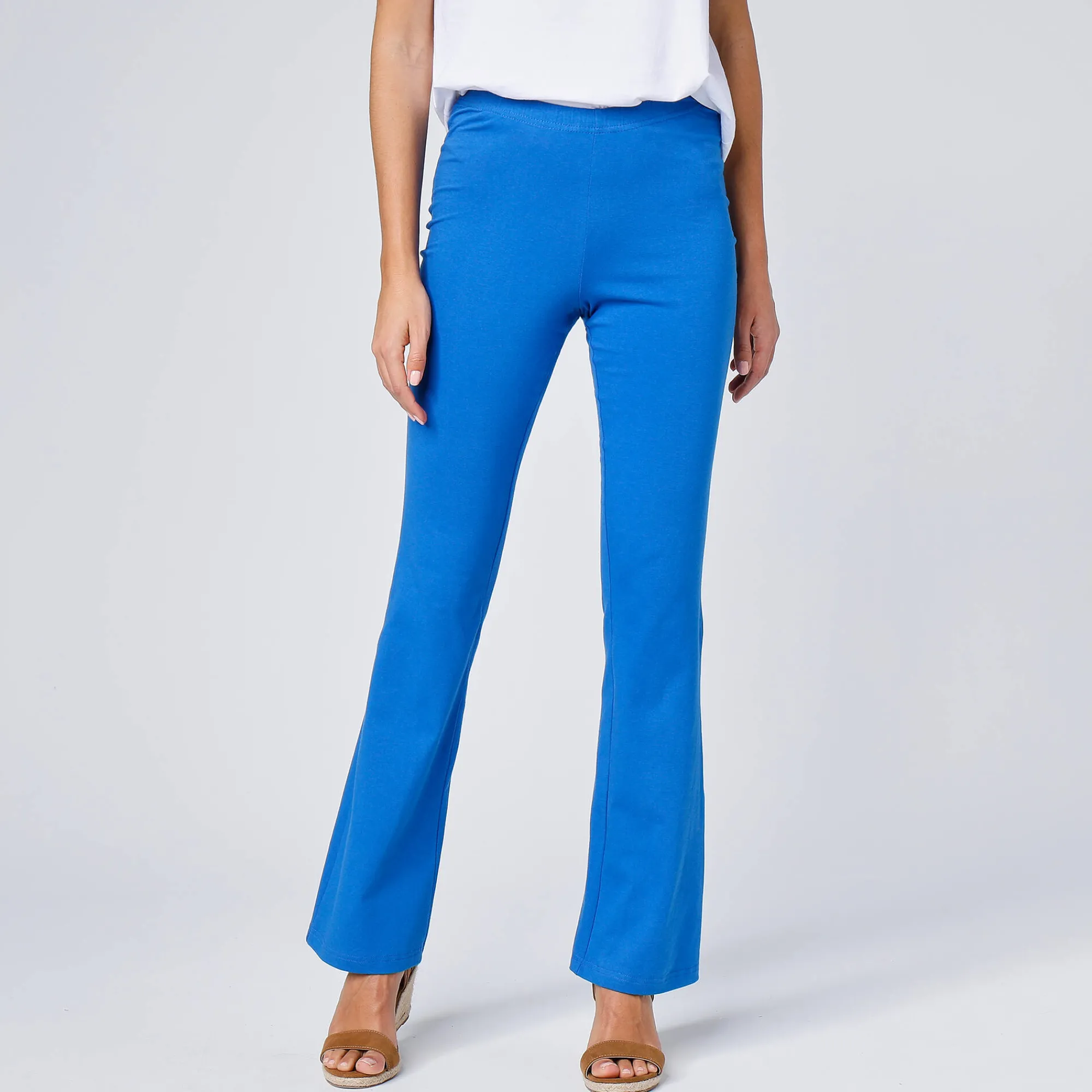 Legging<Blancheporte Effen bootcut legging, elastische taille felblauw