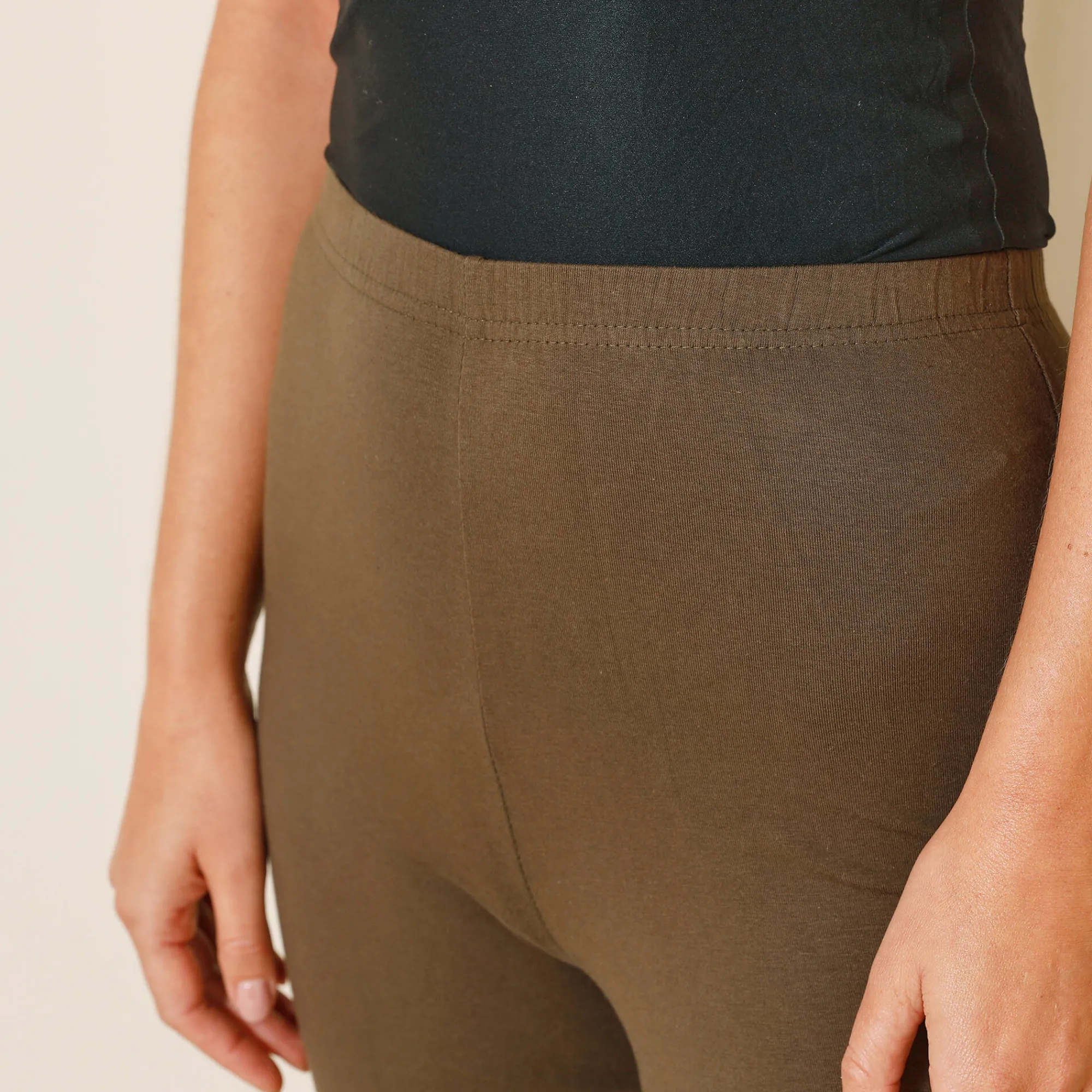 Feestoutfits Dames|Legging<Blancheporte Effen bootcut legging, elastische taille bronskleur