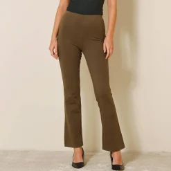 Feestoutfits Dames|Legging<Blancheporte Effen bootcut legging, elastische taille bronskleur