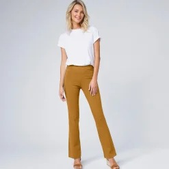 Legging<Blancheporte Effen bootcut legging, elastische taille honing