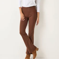 Legging<Blancheporte Effen bootcut legging, elastische taille chocolade