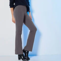 Legging<Blancheporte Effen bootcut legging, elastische taille antraciet