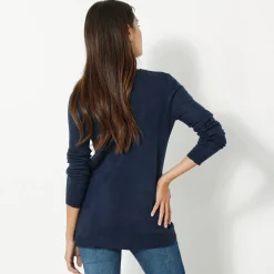 Trui En Vest<Blancheporte Effen cardigan met kasjmiertouch marine
