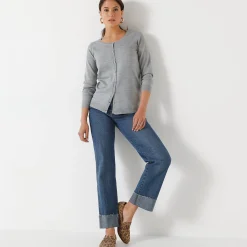 Trui En Vest<Blancheporte Effen cardigan met kasjmiertouch chiné grijs